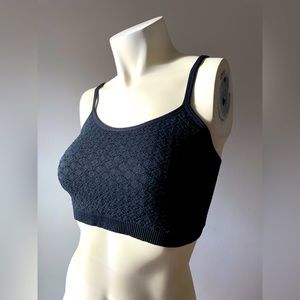 Colsie Black Bralette Size L Diamond Pattern